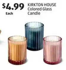 Aldi KIRKTON HOUSE Colored Glass Candle offer