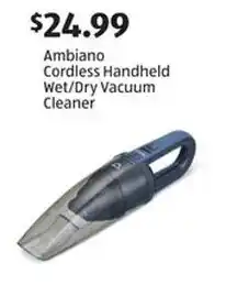 Aldi Ambiano Cordless Handheld Wet/Dry Vacuum Cleaner offer