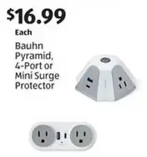 Aldi Bauhn Pyramid, 4-Port or Mini Surge Protector offer