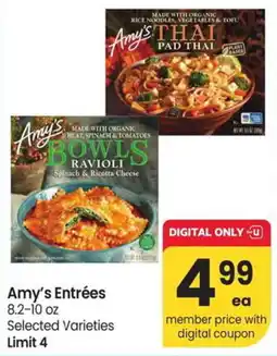 Albertsons Amy's Entrées offer