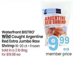 Albertsons Waterfront BISTRO Wild Caught Argentine Red Extra Jumbo Raw Shrimp offer