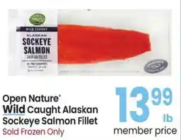 Albertsons Open Nature Wild Caught Alaskan Sockeye Salmon Fillet offer