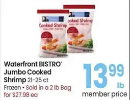 Albertsons Waterfront BISTRO Jumbo Cooked Shrimp offer