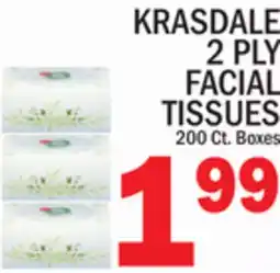 C Town KRASDALE 2 PLY FACIAL TISSUES offer