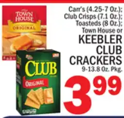 C Town KEEBLER CLUB CRACKERS 9-13.8 Oz. Pkg offer