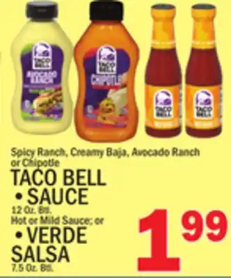 C Town TACO BELL SAUCE, VERDE SALSA offer