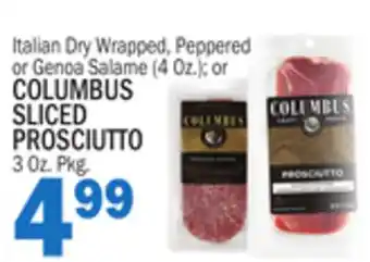 C Town COLUMBUS SLICED PROSCIUTTO, 3 Oz. Pkg offer