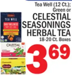 C Town CELESTIAL SEASONINGS HERBAL TEA 18-20 Ct. Boxes offer