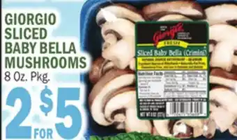 C Town GIORGIO SLICED BABY BELLA MUSHROOMS offer