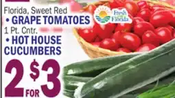 C Town GRAPE TOMATOES, HOT HOUSE CUCUMBERS offer