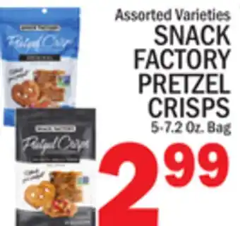 C Town SNACK FACTORY PRETZEL CRISPS offer