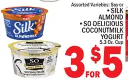 C Town SILK ALMOND, SO DELICIOUS COCONUT MILK YOGURT offer