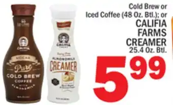 C Town CALIFIA FARMS CREAMER 25.4 Oz. Btl offer