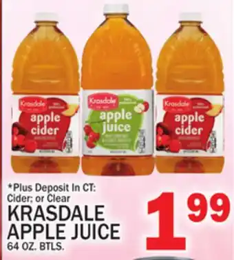 C Town KRASDALE APPLE JUICE offer