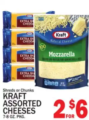 C Town KRAFT ASSORTED CHEESES offer