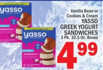 C Town YASSO GREEK YOGURT SANDWICHES offer