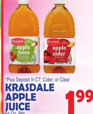 Bravo Supermarkets KRASDALE APPLE JUICE offer