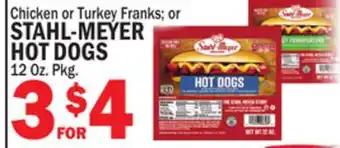 Bravo Supermarkets STAHL-MEYER HOT DOGS offer