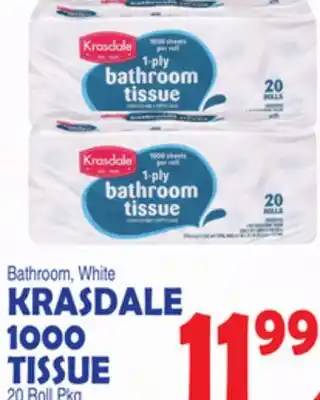 Bravo Supermarkets KRASDALE 1000 TISSUE offer