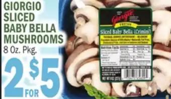 Bravo Supermarkets GIORGIO SLICED BABY BELLA MUSHROOMS offer