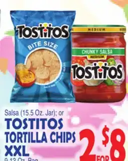 Bravo Supermarkets TOSTITOS TORTILLA CHIPS XXL 9-13 Oz. Bag offer