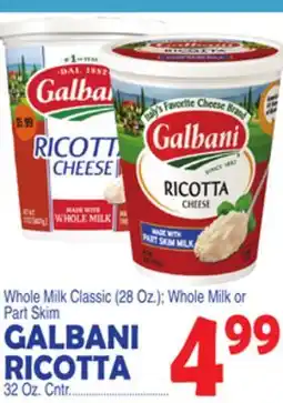 Bravo Supermarkets GALBANI RICOTTA 32 Oz. Cntr offer