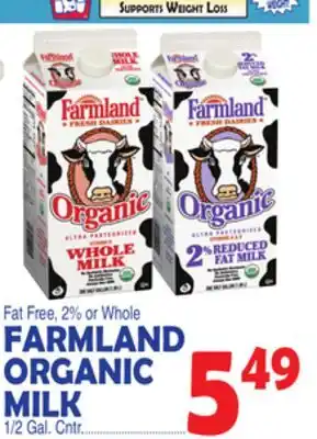 Bravo Supermarkets FARMLAND ORGANIC MILK offer