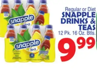 Bravo Supermarkets SNAPPLE DRINKS & TEAS offer