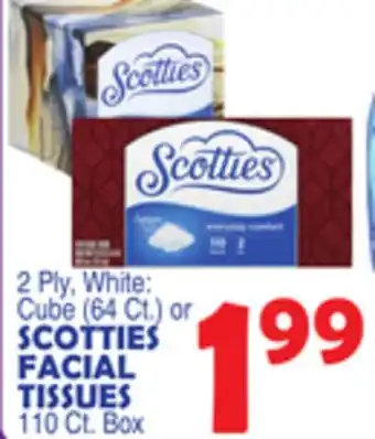 Bravo Supermarkets SCOTTIES FACIAL TISSUES 110 Ct. Box offer