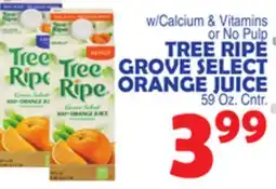 Bravo Supermarkets TREE RIPE GROVE SELECT ORANGE JUICE offer