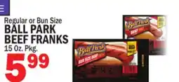 Bravo Supermarkets BALL PARK BEEF FRANKS offer