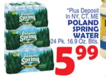 Bravo Supermarkets POLAND SPRING WATER offer