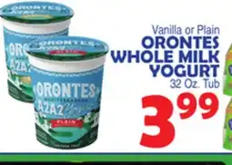 Bravo Supermarkets ORONTES WHOLE MILK YOGURT offer