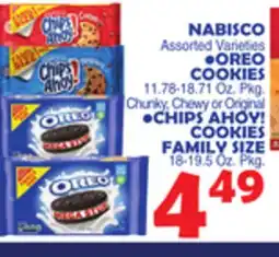 Bravo Supermarkets NABISCO • OREO COOKIES • CHIPS AHOY! COOKIES FAMILY SIZE offer