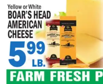 Bravo Supermarkets BOAR'S HEAD AMERICAN CHEESE offer