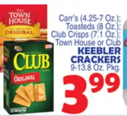 Bravo Supermarkets KEEBLER CRACKERS 9-13.8 Oz. Pkg offer