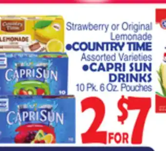 Bravo Supermarkets COUNTRY TIME, CAPRI SUN DRINKS offer