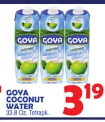 Bravo Supermarkets GOYA COCONUT WATER offer