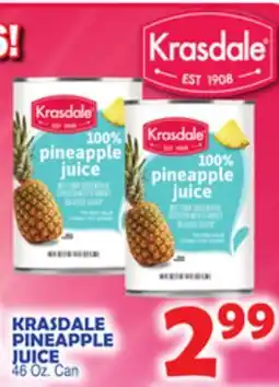 Bravo Supermarkets KRASDALE PINEAPPLE JUICE offer