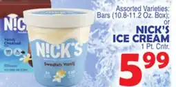 Bravo Supermarkets NICK'S ICE CREAM offer