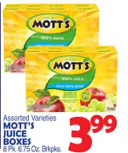 Bravo Supermarkets MOTT'S JUICE BOXES offer