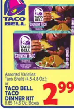 Bravo Supermarkets TACO BELL TACO DINNER KIT 8.85-14.6 Oz. Boxes offer