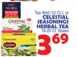 Bravo Supermarkets CELESTIAL SEASONINGS HERBAL TEA 18-20 Ct. Boxes offer