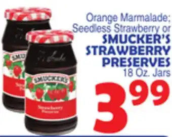 Bravo Supermarkets SMUCKER'S STRAWBERRY PRESERVES offer