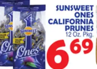 Bravo Supermarkets SUNSWEET ONES CALIFORNIA PRUNES offer