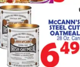 Bravo Supermarkets MCCANN'S STEEL CUT OATMEAL offer