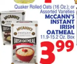 Bravo Supermarkets McCANN'S INSTANT IRISH OATMEAL offer