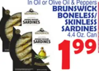 Bravo Supermarkets BRUNSWICK BONELESS/SKINLESS SARDINES offer