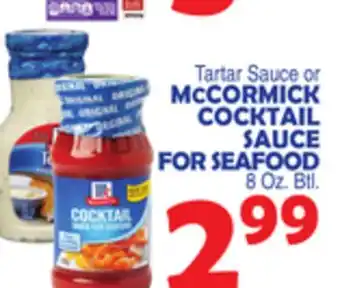 Bravo Supermarkets McCORMICK COCKTAIL SAUCE FOR SEAFOOD offer