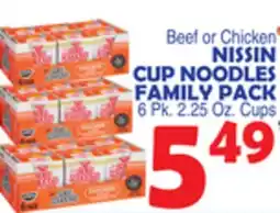 Bravo Supermarkets NISSIN CUP NOODLES FAMILY PACK offer